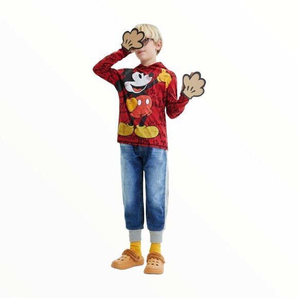 DESIGUAL | Red | Hooded Mickey Mouse T-shirt - Picture 6 of 8